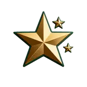 A gold star icon symbolizing high-quality text prompts for creative storytelling and marketing content.