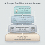 Valentine’s day marketing diagram illustrating layered ai storytelling prompts from foundation to refinement and evaluation, ensuring clarity, strategy, and high-quality output.