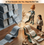 AI marketing assistant transforming generic replies into personalized human sounding messages using a voice print for better customer communication during Mother’s Day campaigns